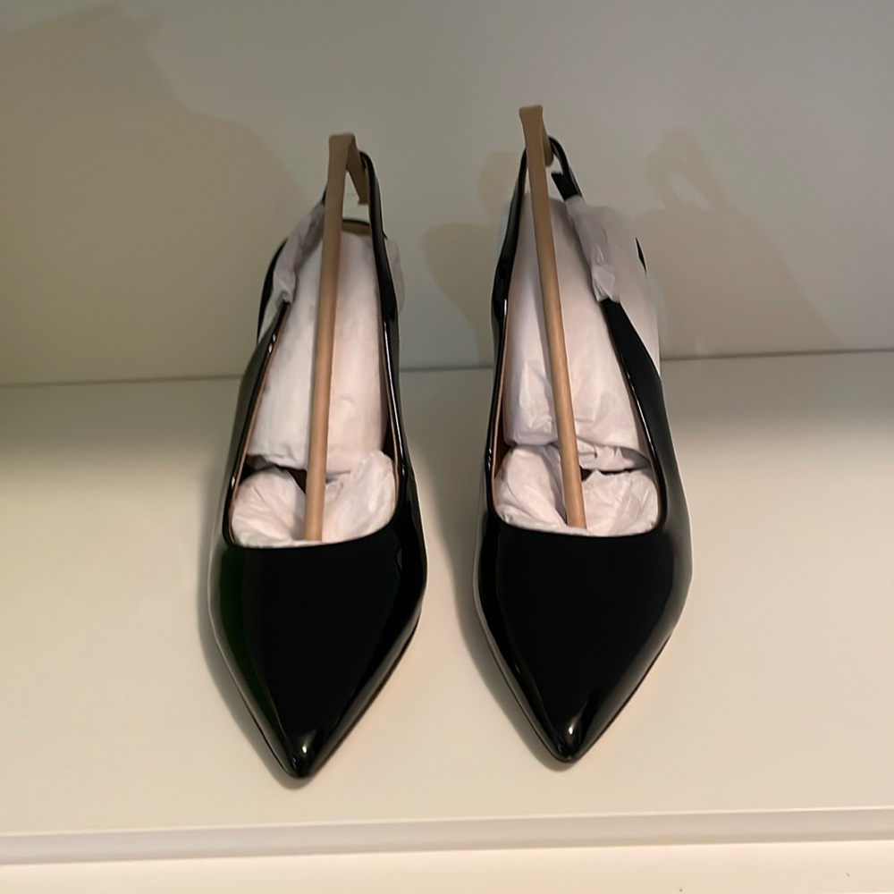 Sam Edelman Never worn, Black Patten Leather High Heel Slingback Size 6 1/2